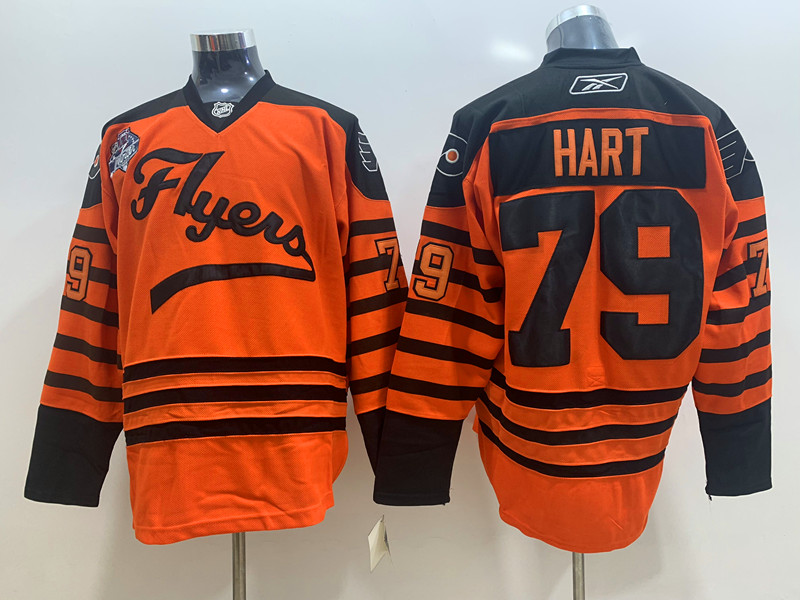 Men's Philadelphia Flyers Carter Hart #79 Orange Jersey